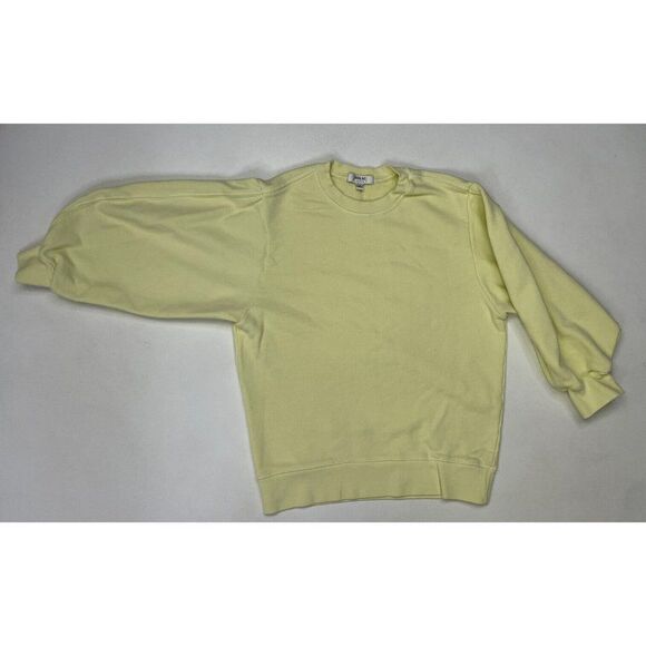 Agolde Blank Thora 3/4 Sleeve Crewneck Sweatshirt Women XS Yellow - Picture 1 of 6
